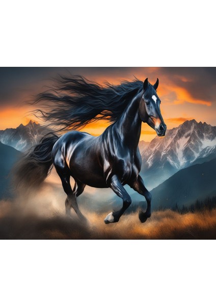 Renkli Baskılı Sayılarla Boyama Hobi Seti (Çerçeveli) 40X50 Cm: Siyah Inci 2