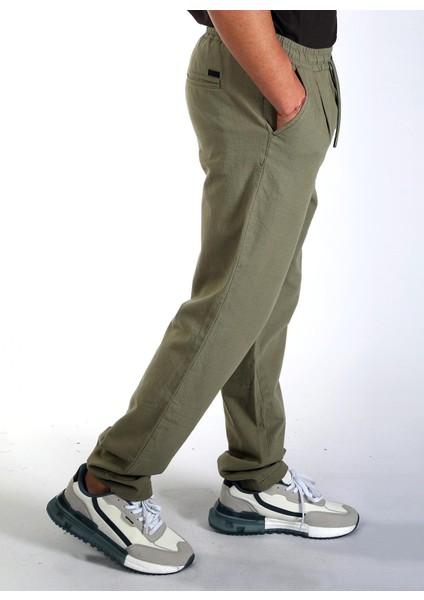 Normal Bel Regular Fit Haki Erkek Chino Pantolon 242 Lcm 221004 New Beach Haki