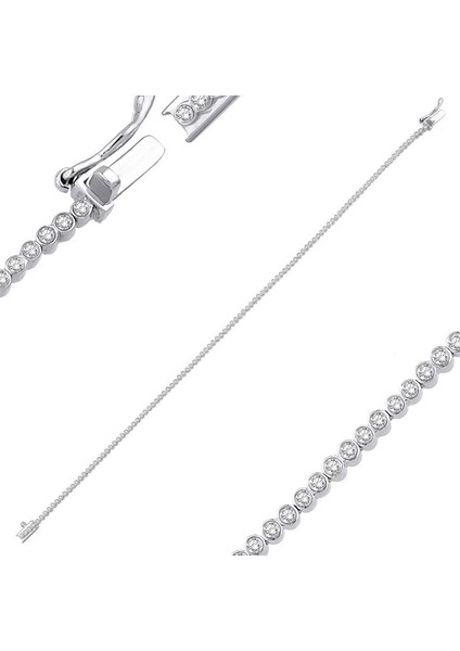 0.79CT (E-F Vs) Pırlanta Su Yolu Bileklik