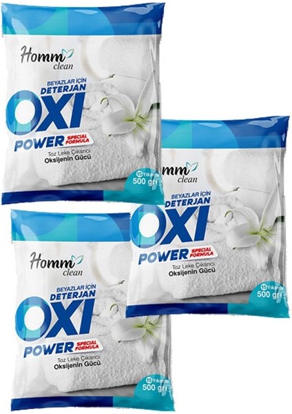 Homm Clean Oxi Power 500 gr x 3 Adet