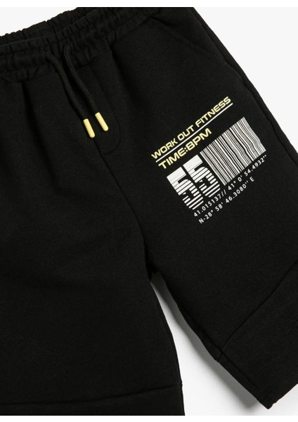 Normal Bel Regular Fit Siyah Erkek Şort 4SKB40024TK