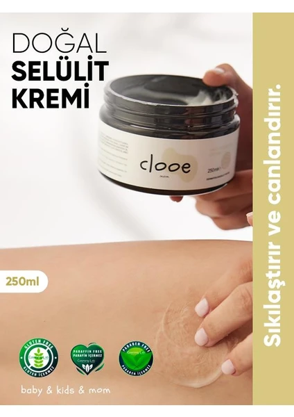 Doğal Selülit ve Çatlak Giderici Krem (250ml) - Bitkisel İçerikli, Zayıflama İçin Etkili