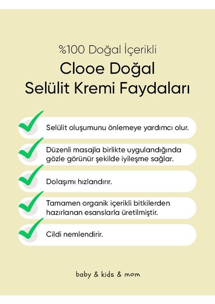 Doğal Selülit ve Çatlak Giderici Krem (250ml) - Bitkisel İçerikli, Zayıflama İçin Etkili