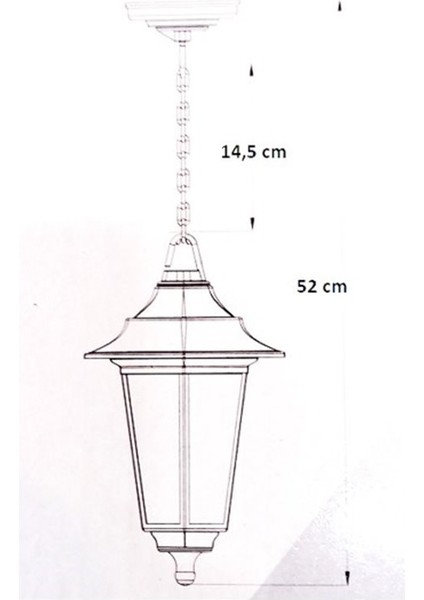 Nisa Luce Balkon Veranda Sarkıt Armatür Ebho1-S