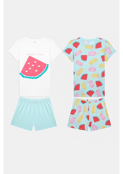 Kız Çocuk Watermelon Çok Renkli 2li Pijama Takımı fiyatları