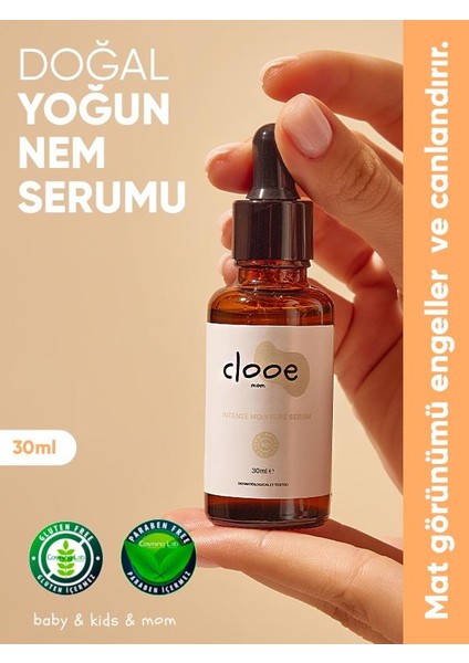 Doğal Yoğun Nem Serumu (30ml) - Gliserin, Hyaluronik Asit + C Vitamini