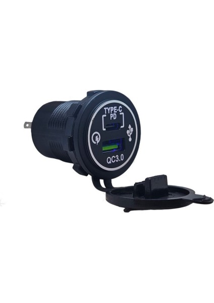 Marin Pano Tipi USB 3.0 + Type-C Soket 12-24V Mavi