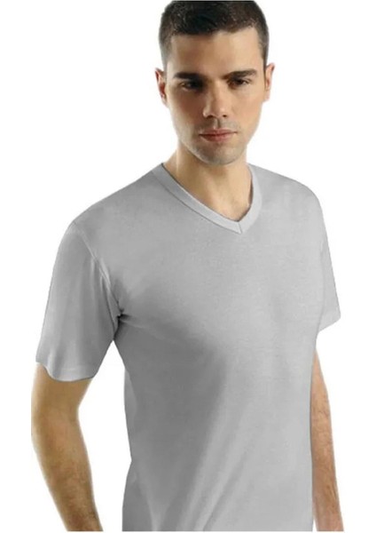 Erkek Ribana V Yaka Kısa Kol Fanila Atlet 1109 - 3 Adet
