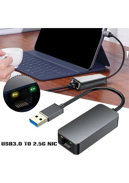 USB To Ethernet 2500MBPS 2.5g Lan Internet Çevirici Dönüştürücü Adaptör