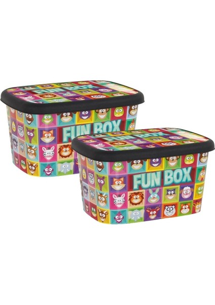 Nfm Home Oyuncak Saklama Kutusu Funbox 2 Li Büyük Set 50 Lt