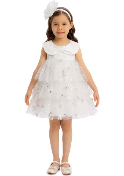 Kız Bebek Elbise - Pamina - Beyaz - 6-Ay - 34243-BEYAZ-6-AY