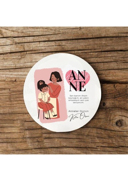 Annelere Özel Mdf Ikili Bardak Altlığı fiyatları