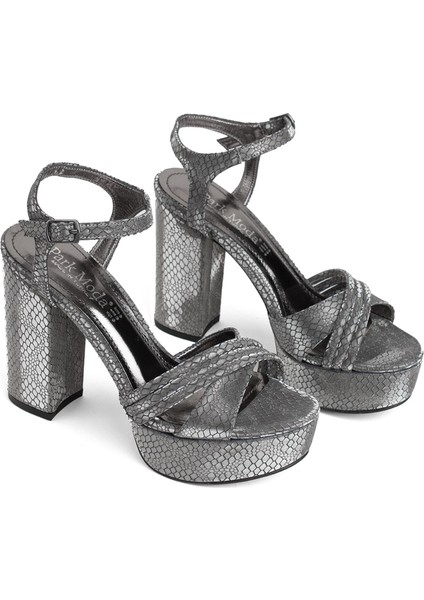 PM08 K2044 Kadın Platform Ayakkabı Platin fırsatları