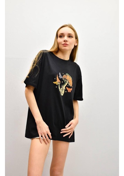 Mantar Baskı T-Shirt