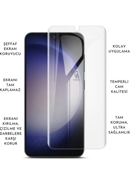 Samsung Galaxy S24 Plus Uyumlu Kılıf Esnek Silikon Telefon Kılıfı ve Temperli Cam Ekran Koruyucu