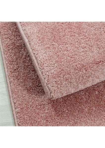 Carpettex Halı Yumuşak Yumuşak Kısa Havlı Modern Halı Düz Gül Kurusu Renkli Halı