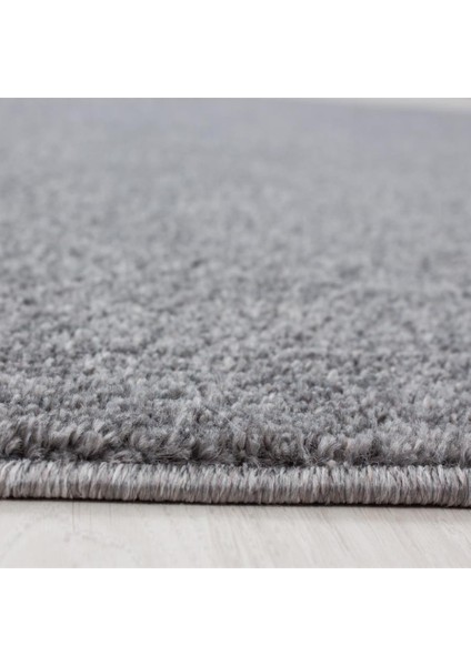 Carpettex Halı Yumuşak Kısa Havlı Modern Halı Düz Açık Gri Renkli Halı