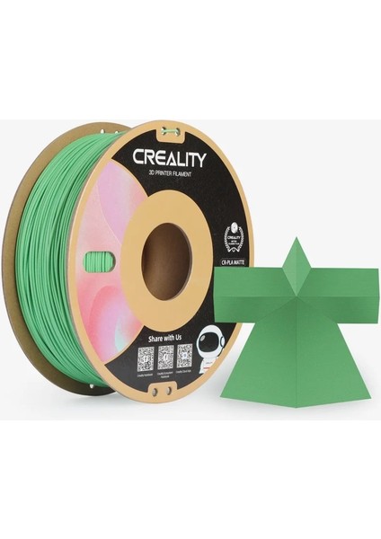 Cr-Pla Mat Avokado Yeşili 1.75MM Pla 3D Baskı Filamenti 1kg