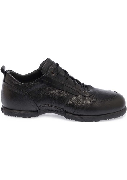 Siyah Hakiki Deri Erkek Sneaker - E23S1AY56504-A41