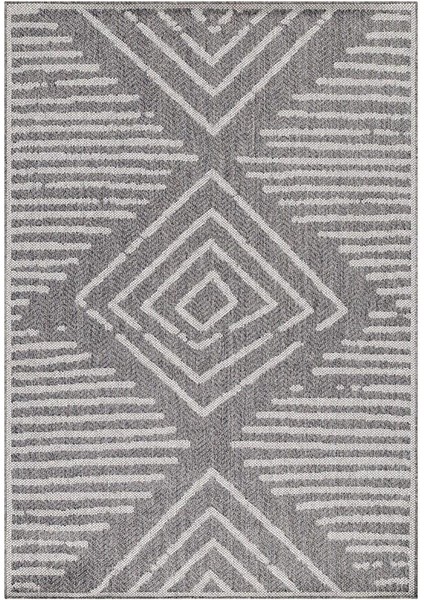 Dış Mekan Bahçe Balkon Teras Halısı Iskandinav Desen Gri Renkli fırsatları