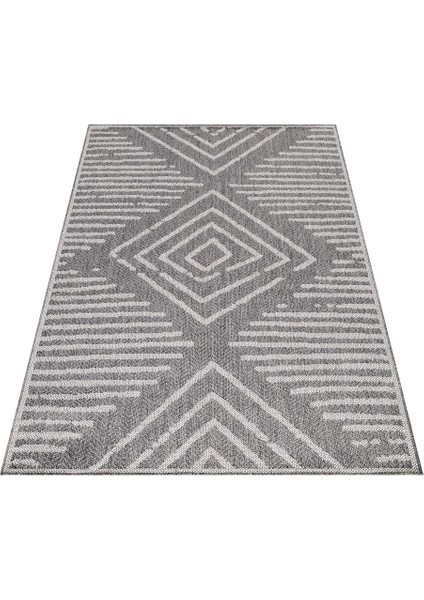 Dış Mekan Bahçe Balkon Teras Halısı Iskandinav Desen Gri Renkli indirimleri