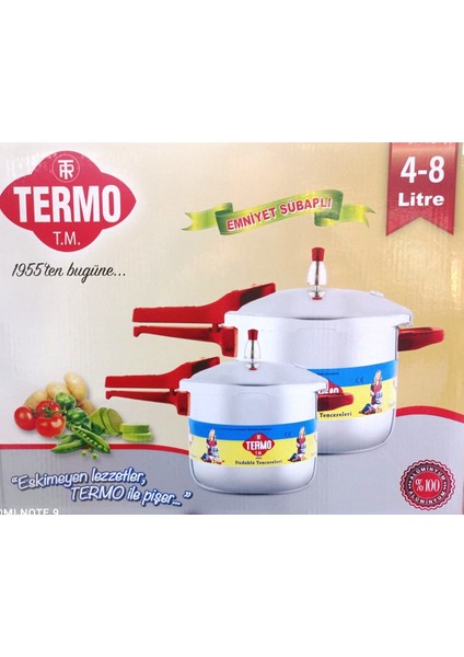 Termo 4 - 8  Litre 2li Düdüklü Tencere Alüminyum Pres Baskı