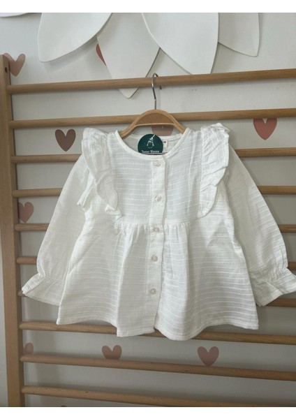 Kız Çocuk Pamuk Fırfırlı Gömlek fiyatları