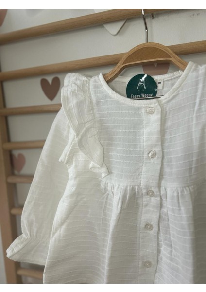 Kız Çocuk Pamuk Fırfırlı Gömlek modelleri