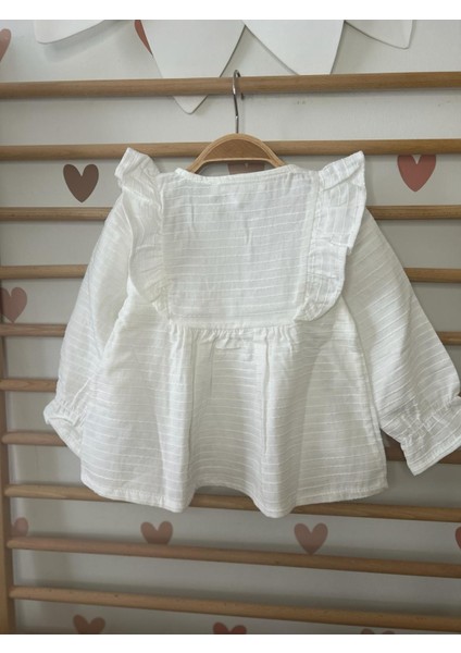 Kız Çocuk Pamuk Fırfırlı Gömlek fırsatları