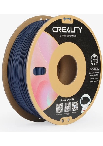 Cr-Pla Mat Lacivert 1.75MM Pla 3D Baskı Filamenti 1kg