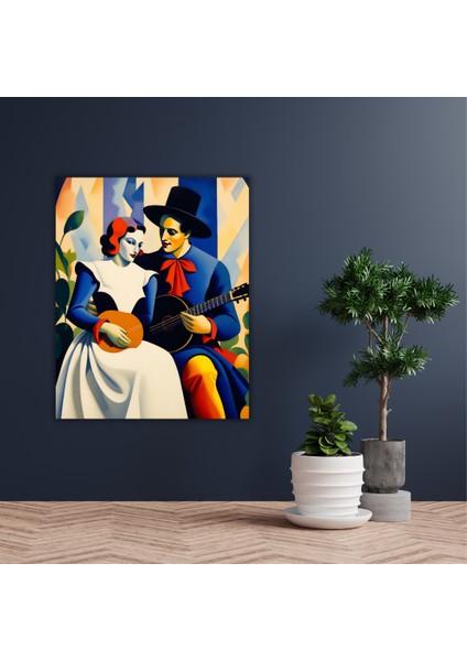 Renkli Baskılı Sayılarla Boyama Hobi Seti (Çerçeveli) 40X50 Cm: Soyut Resim 19