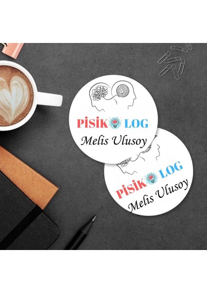 Pisikologlara Özel Mdf Ikili Bardak Altlığı