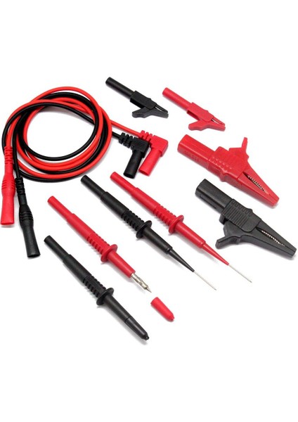 - 19A 30VAC-60VDC Otomotiv Multimetre Test Uçları Kiti - Multimetre Osiloskop Prob Seti Ucu