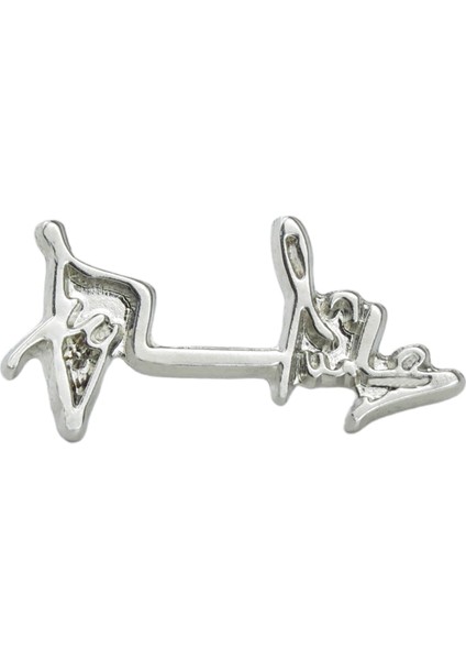 Alparslan Türkeş Imzası Metal Yaka Rozeti 1 Adet