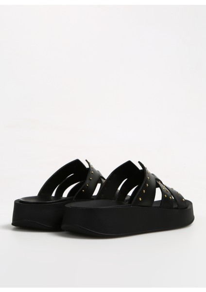 Siyah Kadın Terlik Santuza modelleri