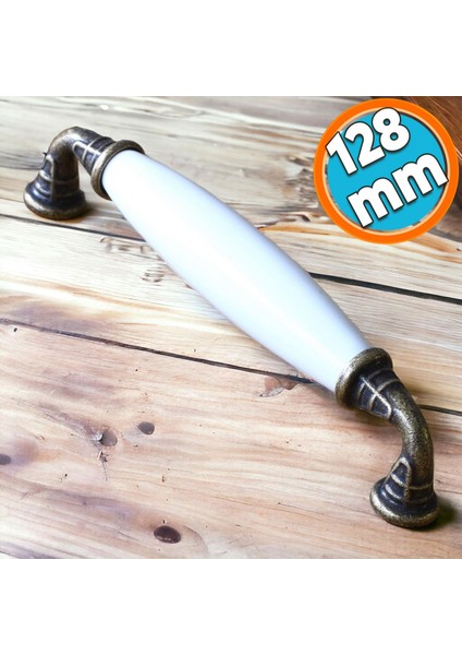 Porselen Antik Sarı 128 mm Kulplar Mobilya Mutfak Dolabı Çekmece Dolap Kapak Kulpu Kulbu