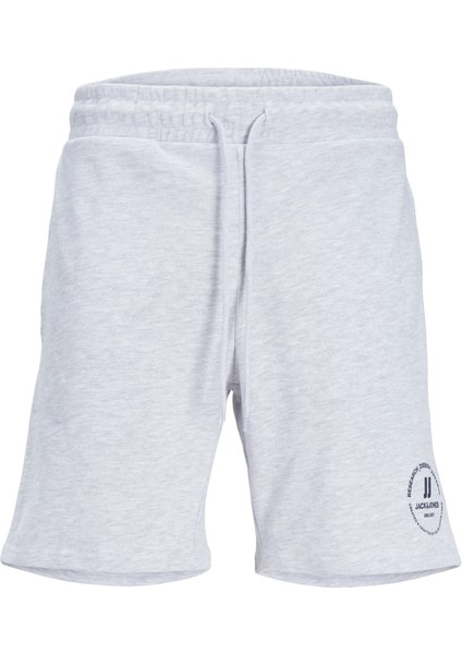 Comfort Fit Beyaz Melanj Erkek Sweat Şort Jpstswıft Sweat Shorts Sn Aut