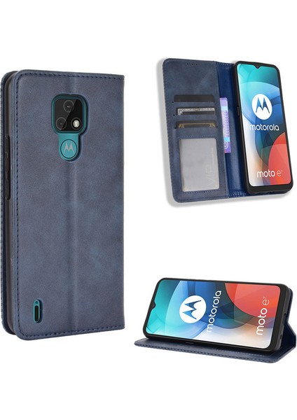 Motorola Moto E7 (2020) Cüzdan Deri Flip Telefon Kılıfı (Yurt Dışından)