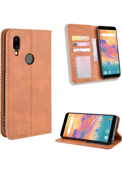 Umidigi A3S Cüzdan Deri Flip Telefon Kılıfı (Yurt Dışından)