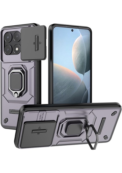 Xiaomi Redmi K70E Kamera Kapaklı Darbeye Dayanıklı Telefon Kılıfı (Yurt Dışından)