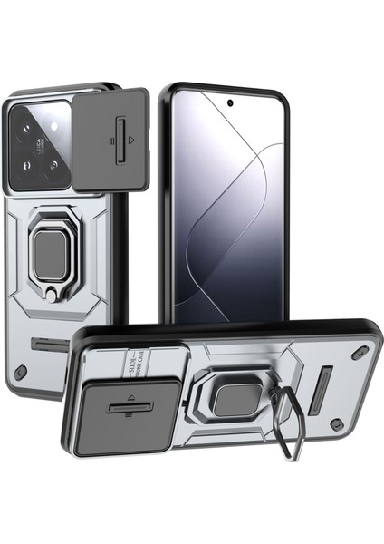 Xiaomi Mi 14 Kamera Kapaklı Darbeye Dayanıklı Telefon Kılıfı (Yurt Dışından)