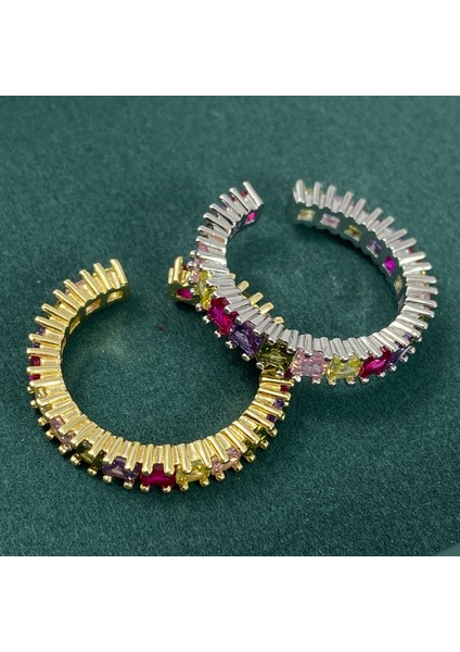 Gümüş Kaplama Renkli Tamtur Yüzük , Gold/altın Kaplama Renkli Tamtur Yüzük fırsatları