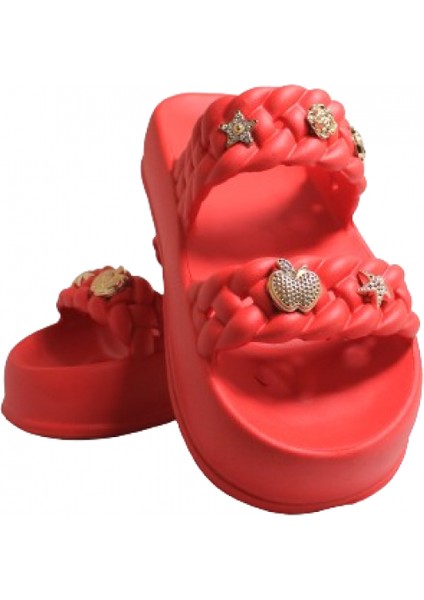 bella E423 Ultrasoft Çift Bant Taşlı Kadın Terlik