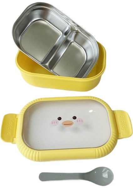 Karikatür Sevimli Sarı Ördek Paslanmaz Çelik Yalıtımlı Yemek Kabı (Yurt Dışından) fiyatları