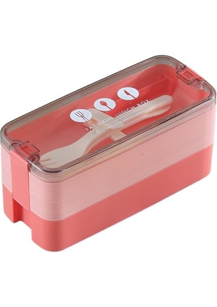 Mikrodalgada Taşınabilir Üç Katmanlı Öğle Yemeği Kutusu (Yurt Dışından)