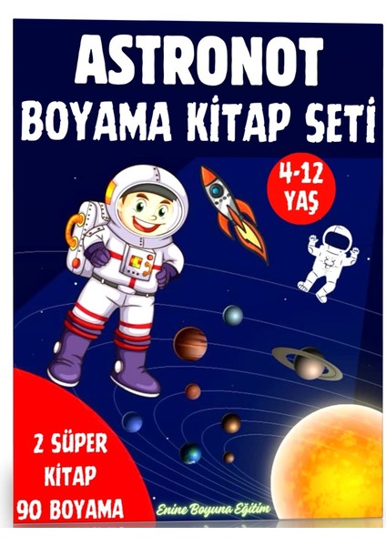 Astronot Boyama Kitabı 2'li Set