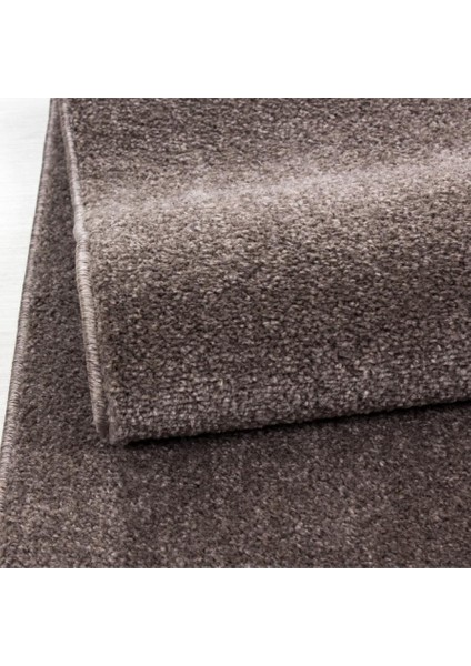 Carpettex Halı Yumuşak Kısa Havlı Modern Halı Düz Mokka Açık Kahverenkli Halı