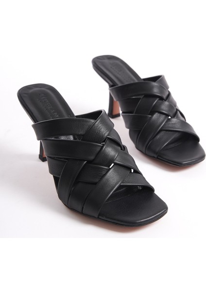 Kadın Deri Terlik Siyah -MCRGN502-S fırsatları