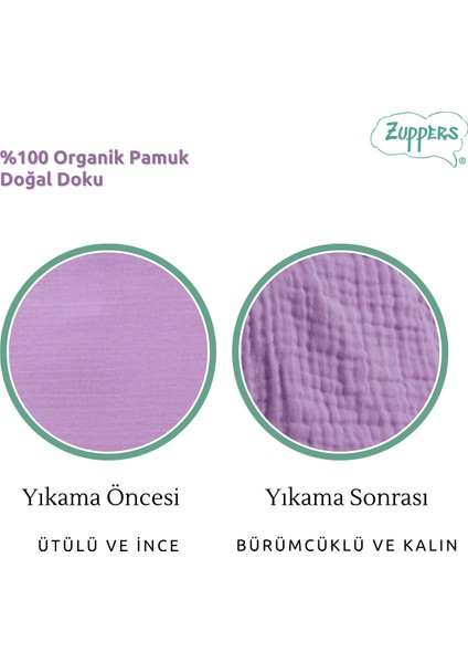 Organik Pamuk Müslin Oto Koltuğu ve Anakucağı Kılıfı - Leylak fiyatları