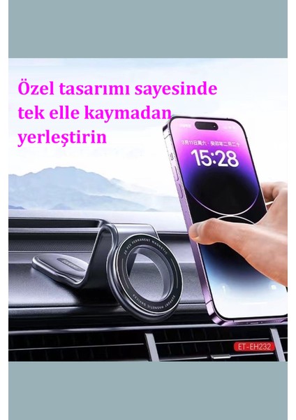 EH232 Ayarlanabilir Yapışkanlı Manyetik Araç Tutucu